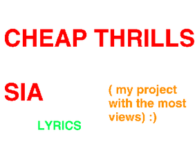 #1 cheap thrills, sia lyrics ft. sean paul