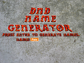 DND Name Generator