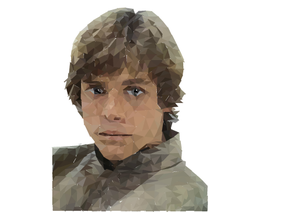 Luke Skywalker Poly-art