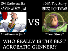 Super Battles #7 - EARTHWORM JIM VS BUZZ LIGHTYEAR!