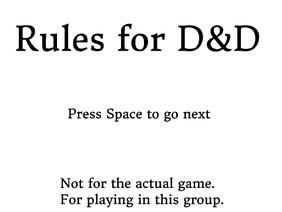 D&D Group Rules