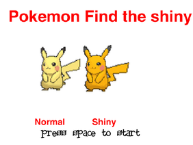 Find The Shiny Pokemon
