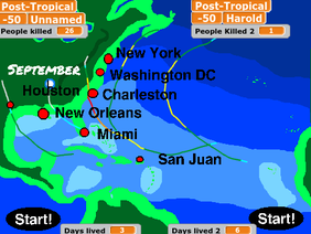 Atlantic Hurricane Sim With Citys