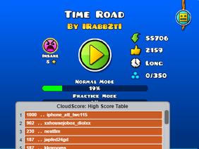 Geometry Dash v1.5 Time Road, Great Wall, and Black Night