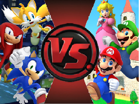 SONIC, TAILS, and KNUCKLES vs MARIO, LUIGI, and PEACH! (TOTAL WAR!)