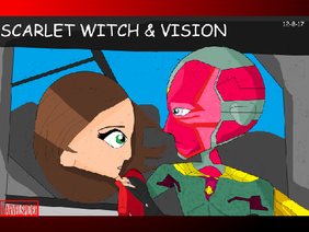 9th Scarlet Witch & Vision drawing