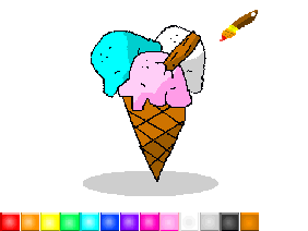 colouring game -icecream