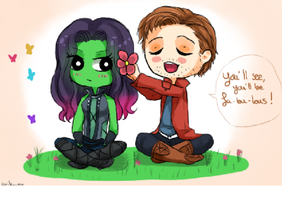 It's not like I like you! Gamora+Peter