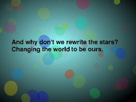 Rewrite the stars (lyrics)