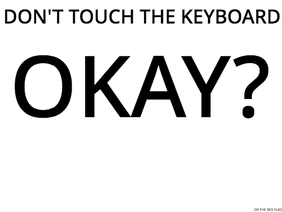DON'T TOUCH THE KEYBOARD!!!