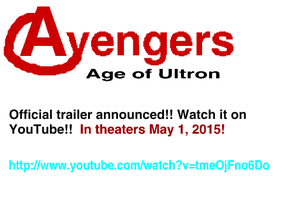 Avengers: Age of Ultron Trailer Announced! See It On Youtube!