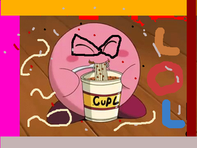 Kirby Eats Noodles pesto colors