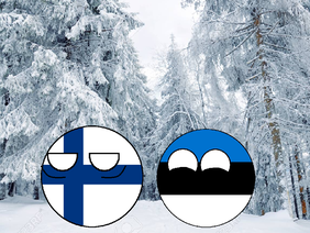 Finland and Estonia - Countryball