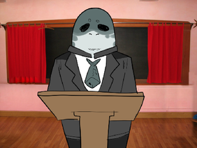 Seal in Suit Gives Speech