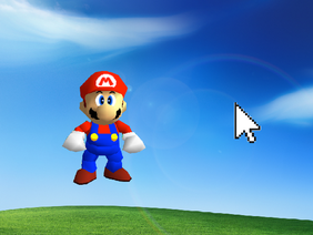 mario from mario 64 in the nintendo 64 beats up mous pointer in Energy Bliss.jpg