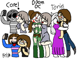 Just Doom OC,Core!Frisk,UT!Frisk,and Toriel,nothing to see here
