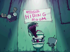 Zim And Gir Laughing In A Toilet (Invaderzim)