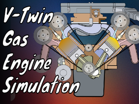 V-Twin Gas Engine Simulation