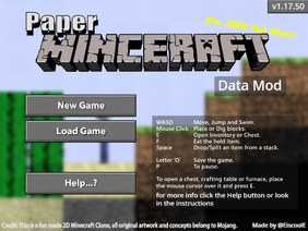 Paper Minecraft Data Mod v1.17.50 Vanilla Modifications