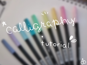 a mini calligraphy tutorial! <3