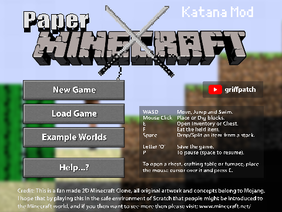 Paper Minecraft Katana Mod