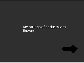 Rating Sodastream Flavors