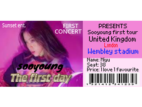 Sooyoung: The first day//CONCERT TICKET COUNTER remix
