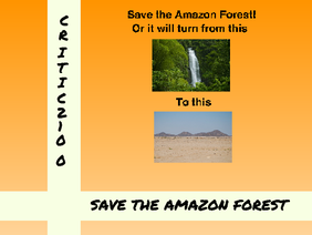 Save the Amazon Rainforest!