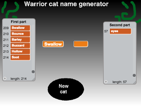 Warrior cat name generator 