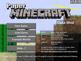 Paper Minecraft Data Mod v1.8.10 (Archived)