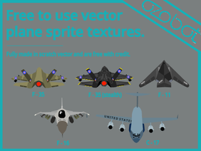 Free to use vector plane sprite textures.