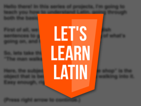 Let's Learn Latin Part 1