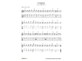 Kolay 9. Senfoni Notaları  ( Piyano, Gitar, Davul, Keman ) 