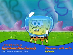 SpongeBob characters with water helmets (Vector)