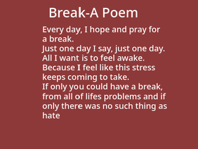 break-a poem