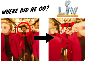 Where did the Weeknd go during the Superbowl Concert?