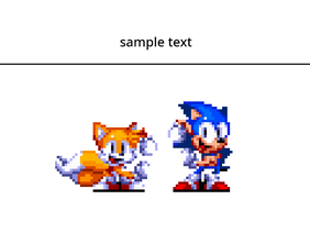 Sonic and Tails dancing template 