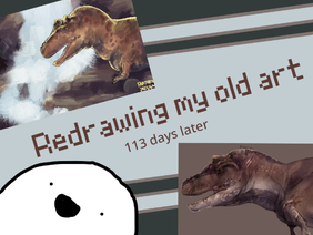 Redrawing my old art-113 days later (paleoart)