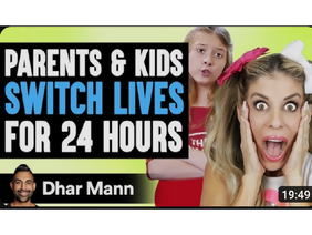 Parents & Kids SWITCH LIVES For 24 HOURS ft. @rebeccazamolo | Dhar Mann