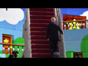 Biden falls down Super Mario 64 staircase