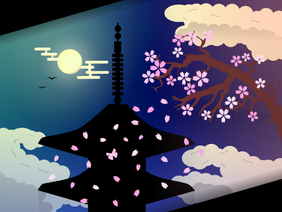 [Vector art]✿ 夜桜 ✿ Sakura ✿