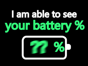 I can see your battery %