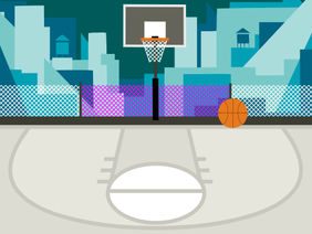 Basketball in the hoop