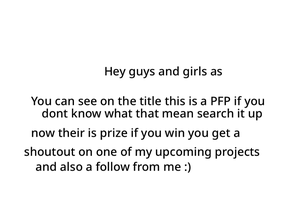 One 141 followers prize PFP competition