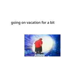 going on vacation