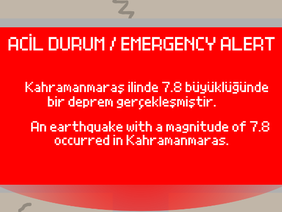 Turkey Kahramanmaraş EAS Scenario: 2023 Earthquake