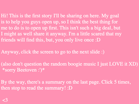 My first story! :D <3