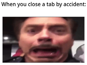Closes tab by accident