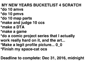 NEW YEARS BUCKETLIST (for scratch)