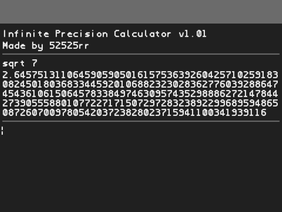faster infinite precision calculator v1.01